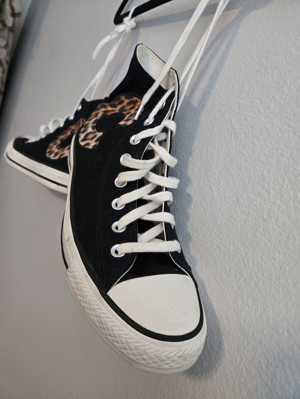 Converse Chuck Taylor All Star Black High Top Leopard C Sneakers Size 10 Men 8 - Picture 9 of 12